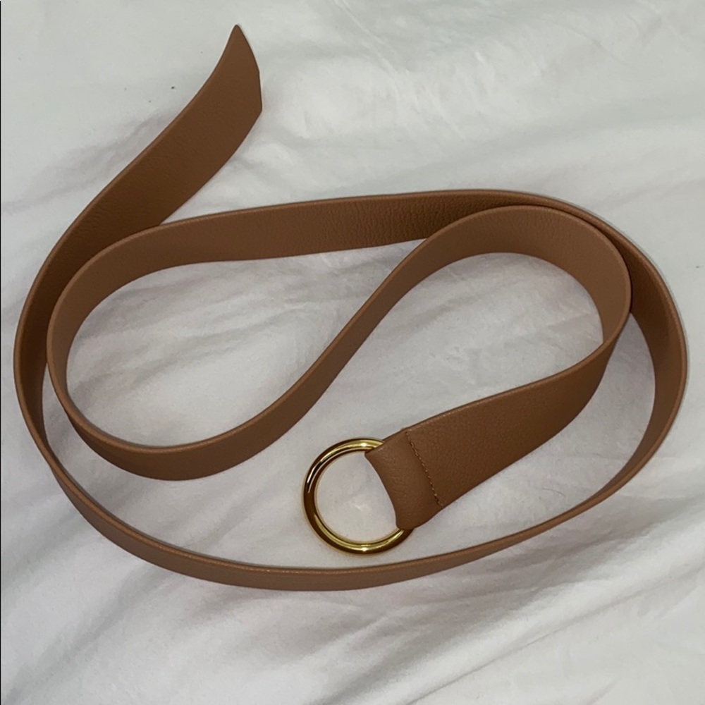 Tan Belt With Gold Loop